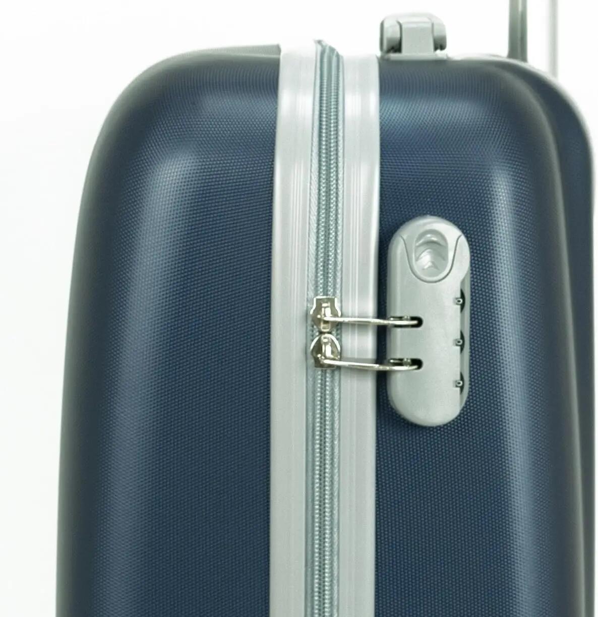 Maleta Equipaje de Mano Cabina Trolley 4 Ruedas 360º. (Azul Marino) 6/7