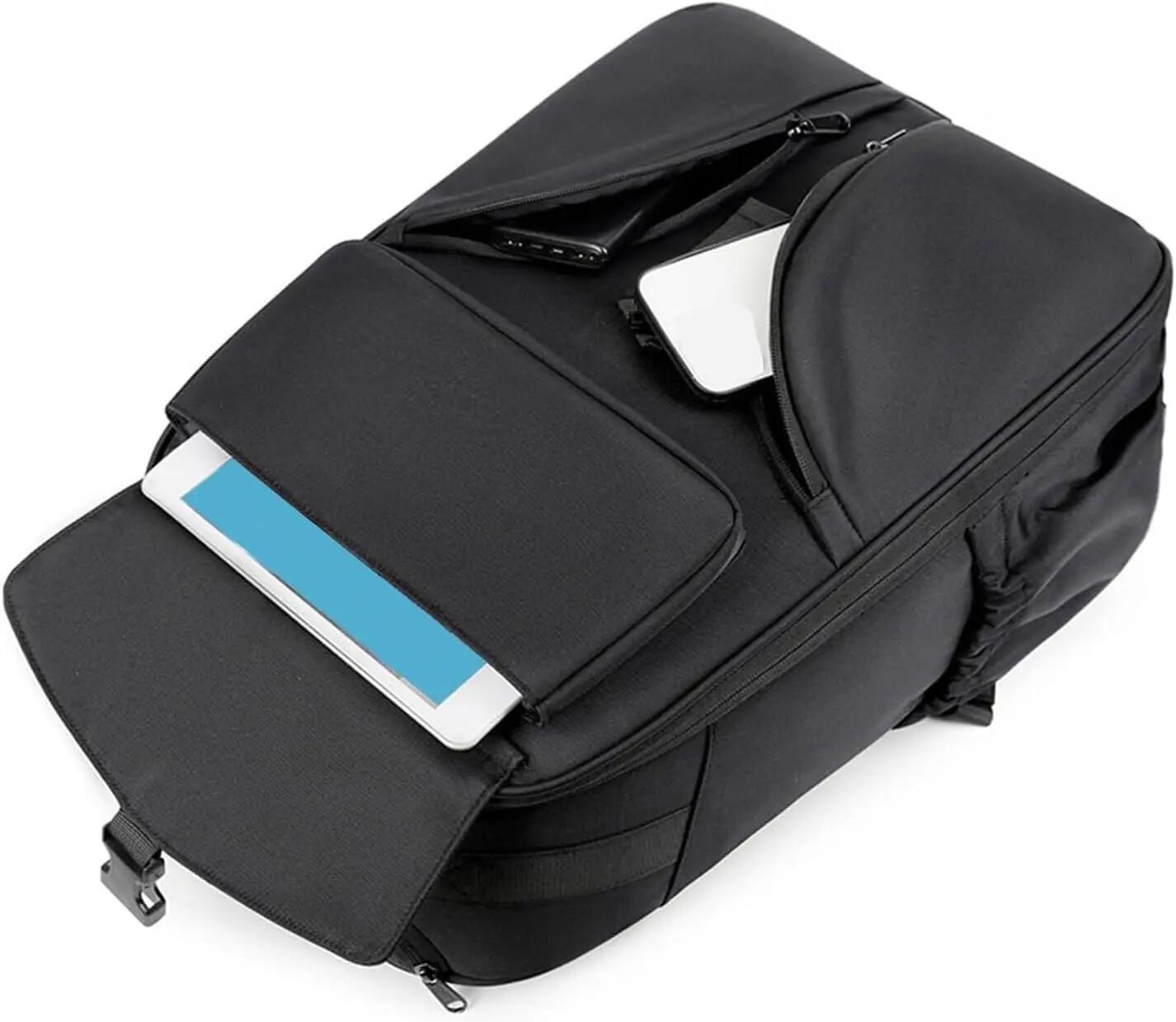 Mochila com rodas, 40L, 48-87cm x 32cm x 20cm (Preta, Modelo 34) 6/7