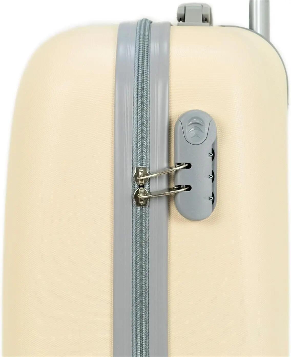 Maleta Equipaje de Mano Cabina Trolley 4 Ruedas 360º giratorias. (Beige) 4/7