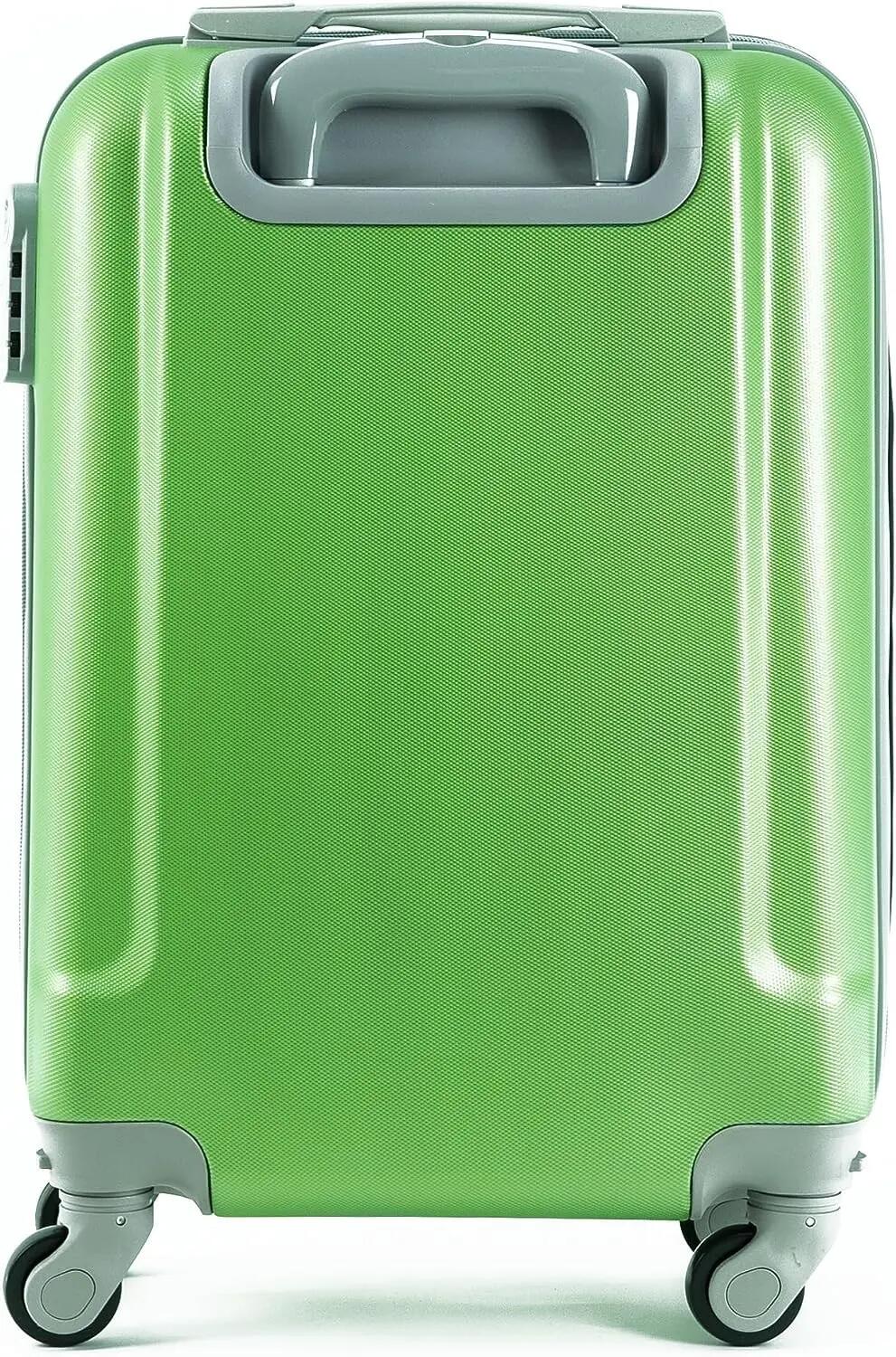 Maleta Equipaje de Mano Cabina Trolley Viajar 4 Ruedas 360º giratorias. (Verde) 4/6