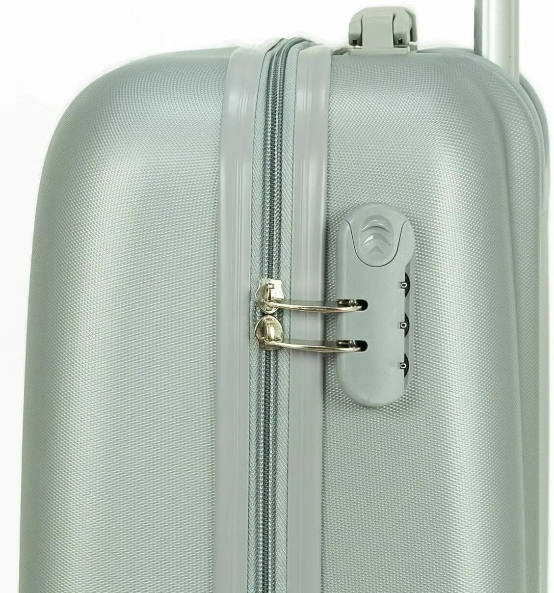 Maleta Equipaje de Mano Cabina Trolley 4 Ruedas 360º giratorias. (Plata) 2/7