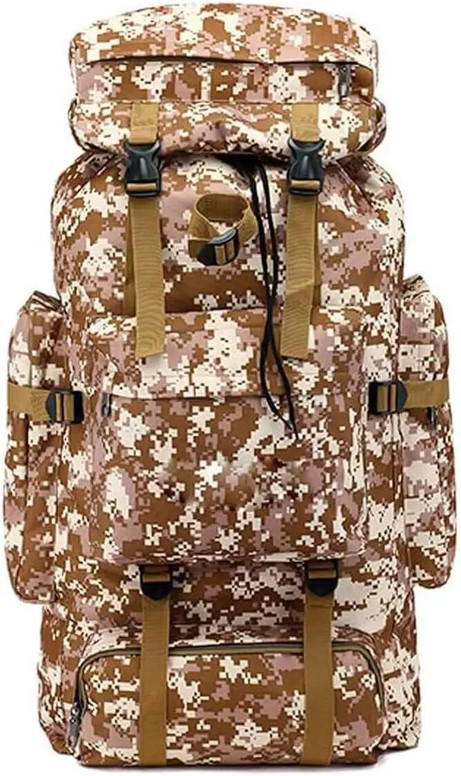 Mochila militar macuto Impermeable Camuflaje pixelado 80L 3/6