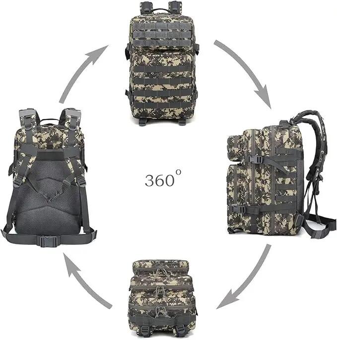Mochila dobrável e impermeável de 45 litros para CrossFit, ideal para bagagem. 3/6