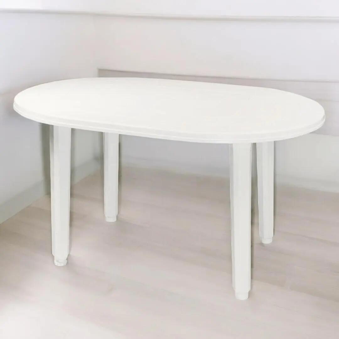 Mesa de Jardin Oval 130x90cm de resina Auxiliar Exterior desmotable portatil 5/5