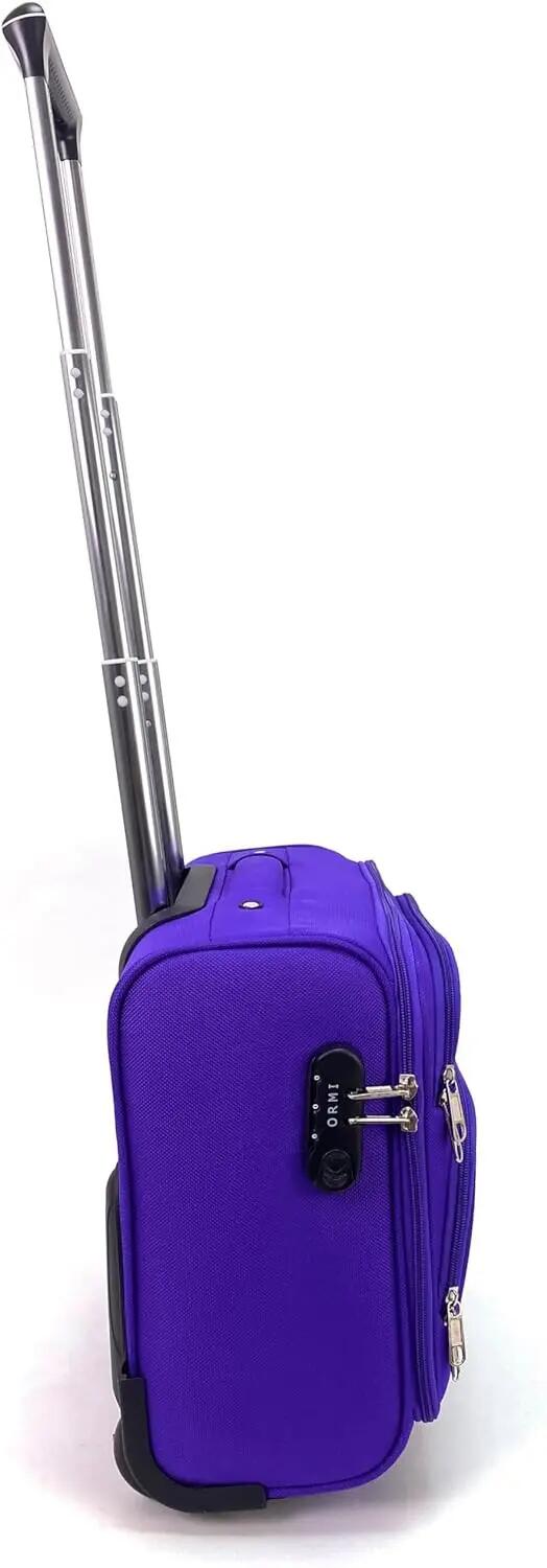 Mala de viagem com rodas, bagagem de mão com 4 compartimentos (roxa) 3/7