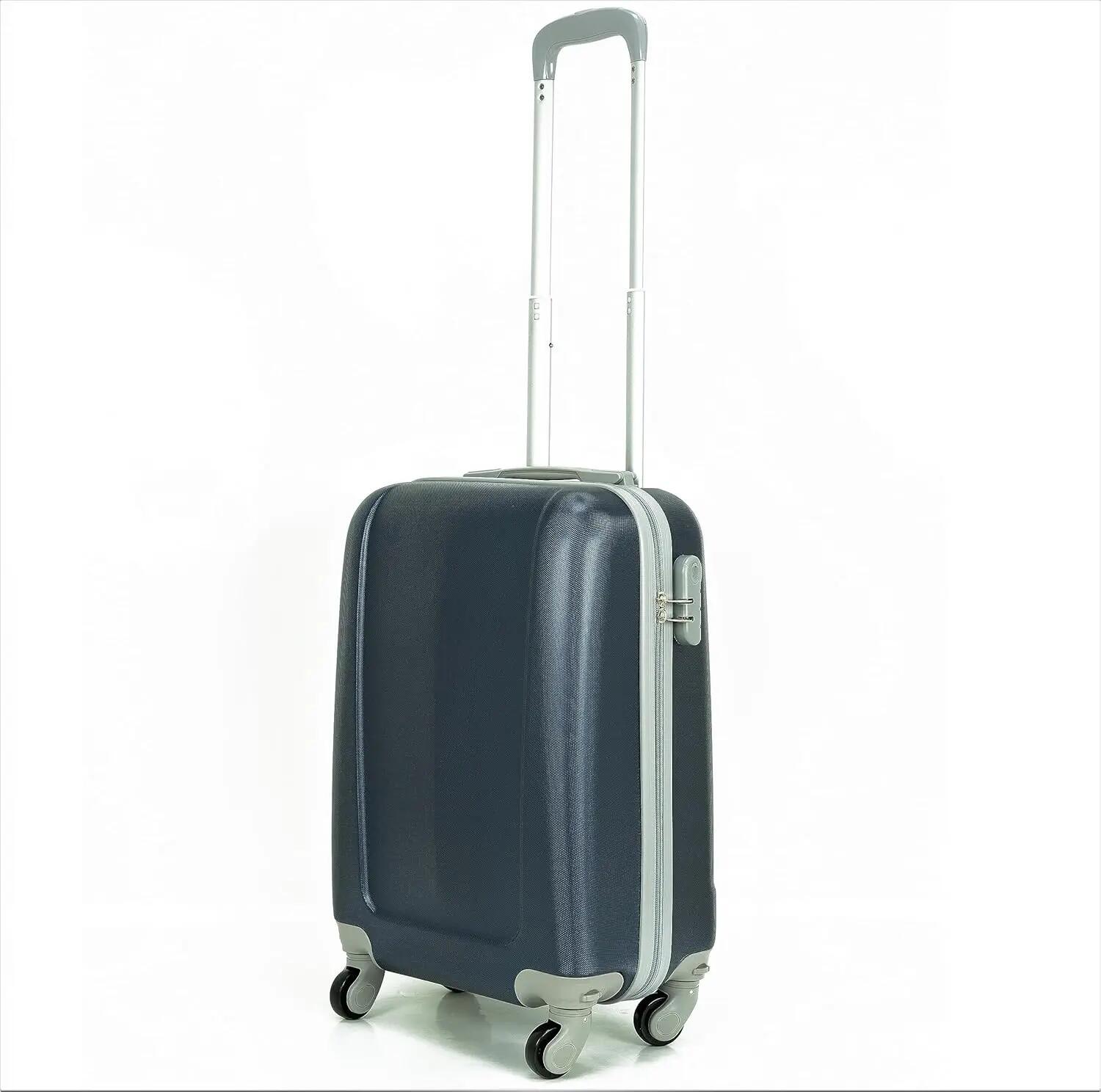 Maleta Equipaje de Mano Cabina Trolley 4 Ruedas 360º. (Azul Marino) 3/7
