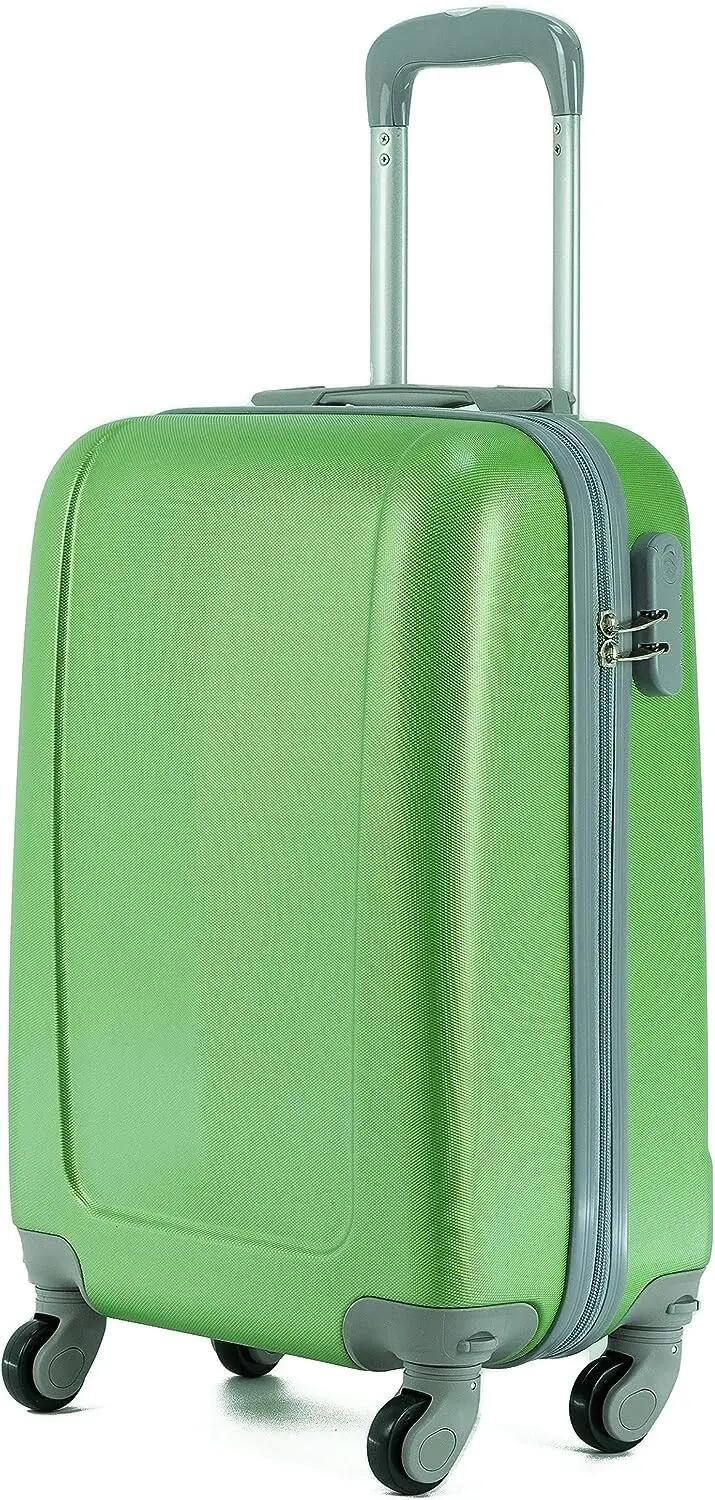 Maleta Equipaje de Mano Cabina Trolley Viajar 4 Ruedas 360º giratorias. (Verde) 2/6