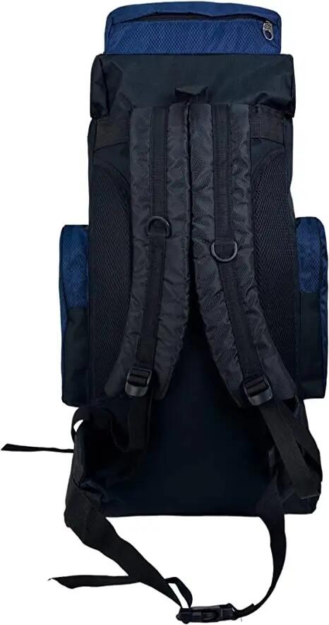 Mochila de Senderismo Camping Trekking 76L Impermeable Negro con Azul 2/7