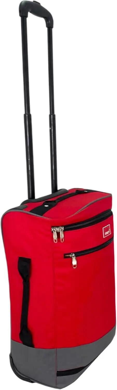 Maleta de Tela Trolley Equipaje de Mano Ligera Plegable con Ruedas (Rojo) 2/7
