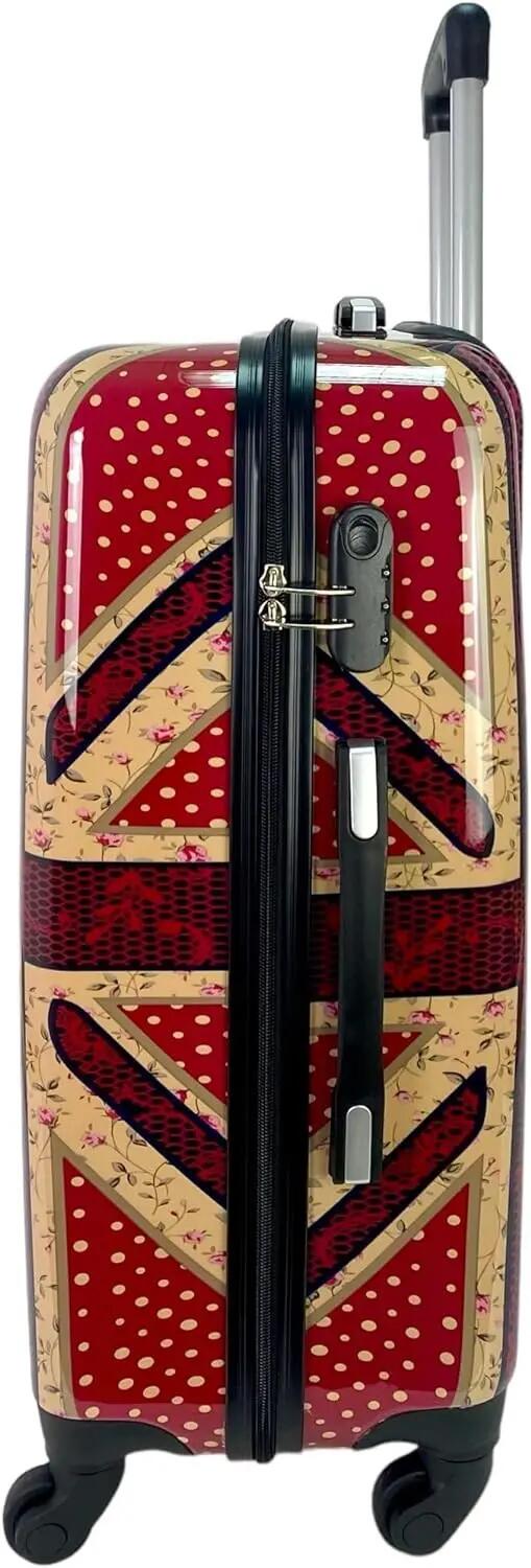 Maleta de 4 Ruedas giratorias candado de combinación (Rojo) 3/7