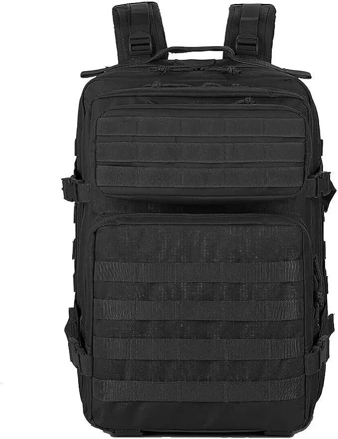 Mochila, 45L Bolsa, Plegable Impermeable, Senderismo (Negro) 3/6