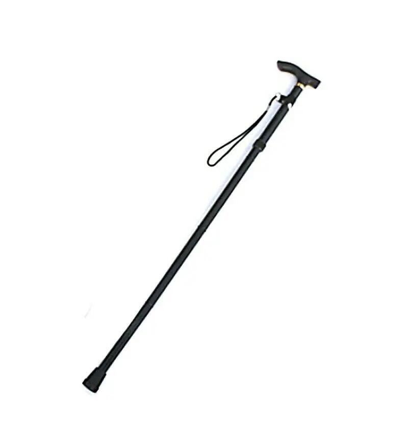 Bastón plegable para andar altura regulable aluminio baston de apoyo negro 2/3
