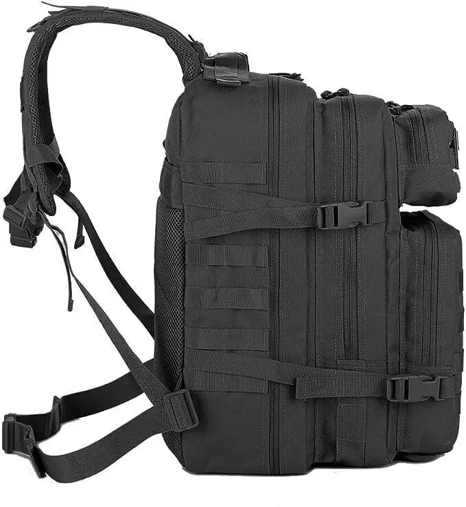 Mochila, 45L Bolsa, Plegable Impermeable, Senderismo (Negro) 2/6