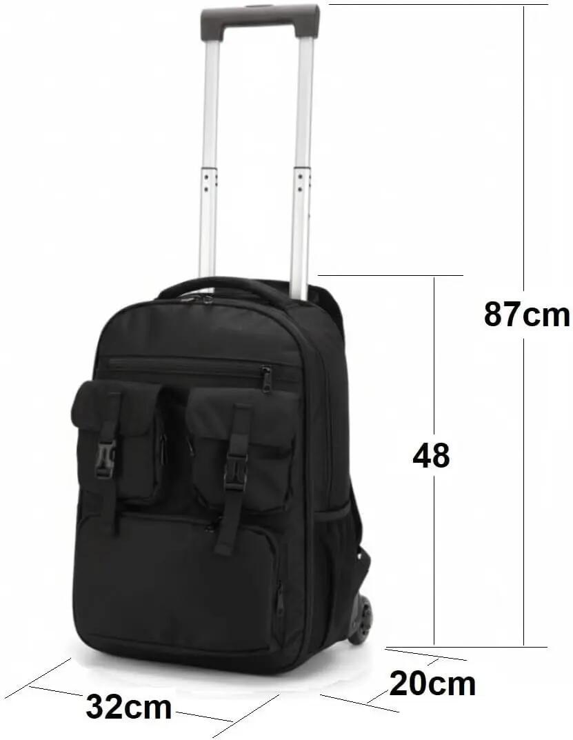 Mochila con Ruedas Carro, Bolsa 40 LTS, 48-87cm x 32cm x 20cm Modelo 35 3/7