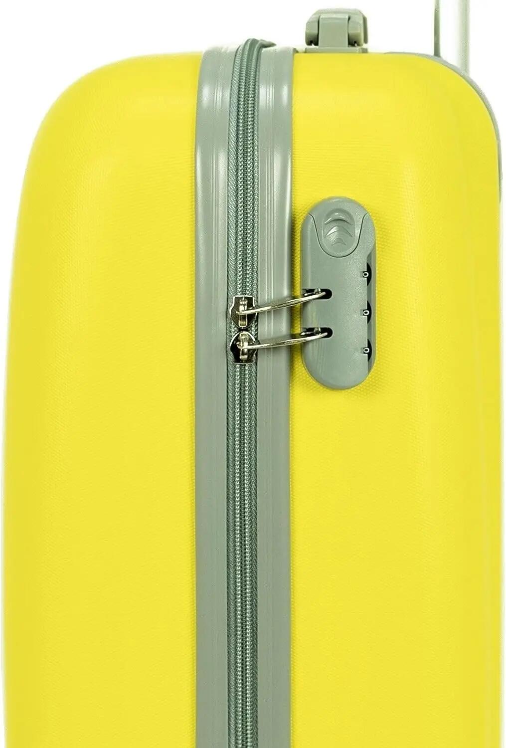 Maleta Equipaje de Mano Cabina Trolley 4 Ruedas 360º giratorias. (Amarillo) 4/7