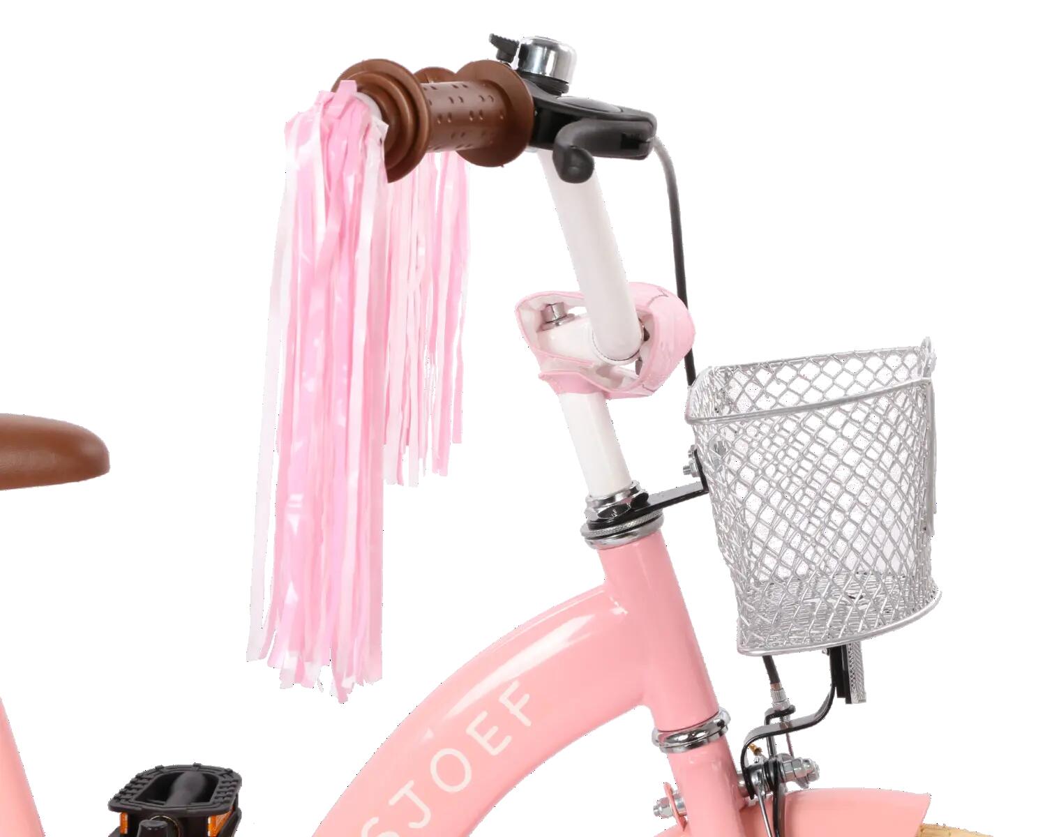 Dolly Meisjesfiets 16 inch - Kinderfiets 4-6 jaar - Fiets & Zijwieltjes – Roze 10/13