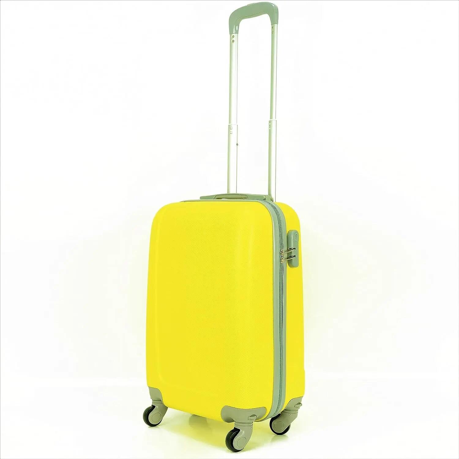 Maleta Equipaje de Mano Cabina Trolley 4 Ruedas 360º giratorias. (Amarillo) 2/7