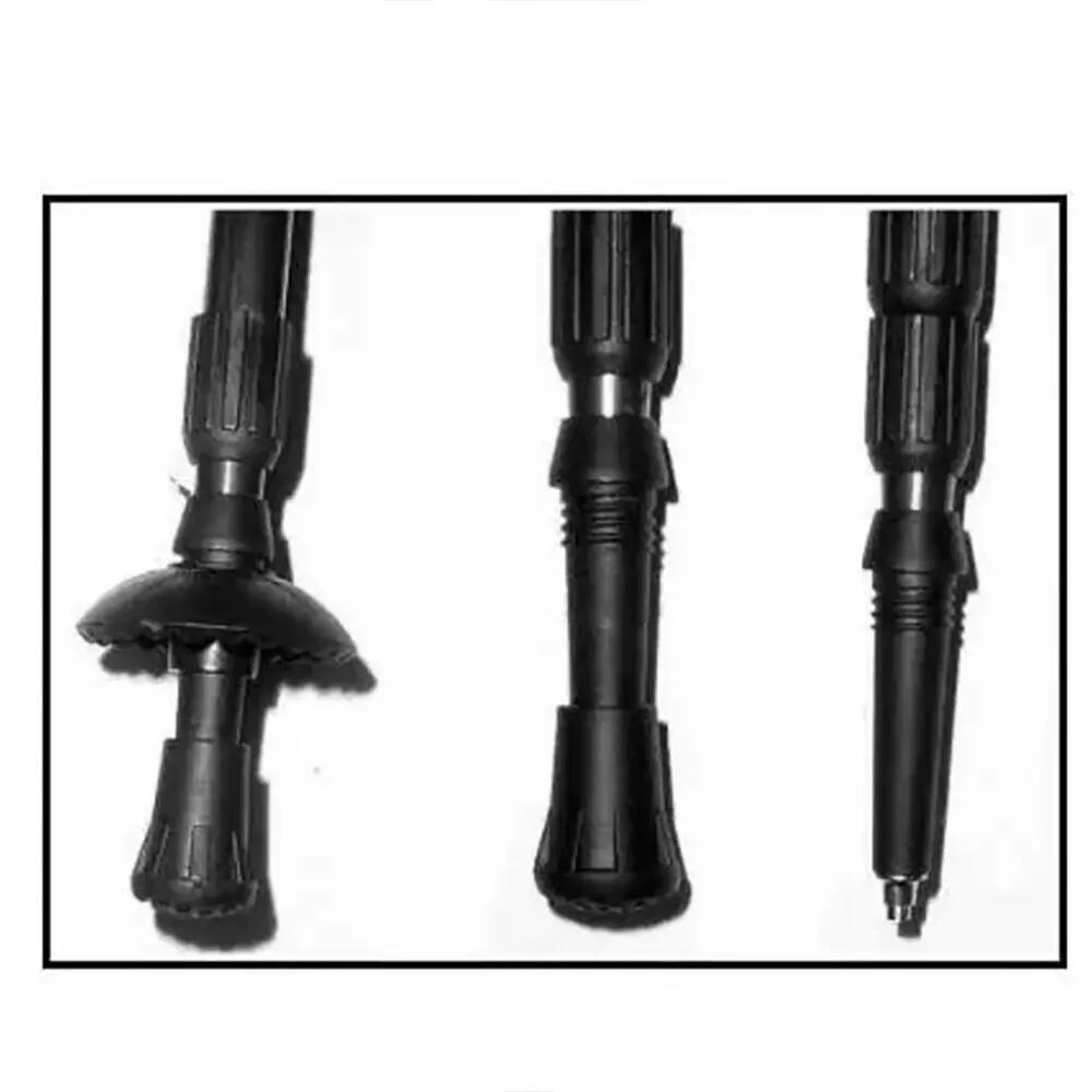 Bastón stick antishock altura regulable aluminio baston de apoyo negro 3/3