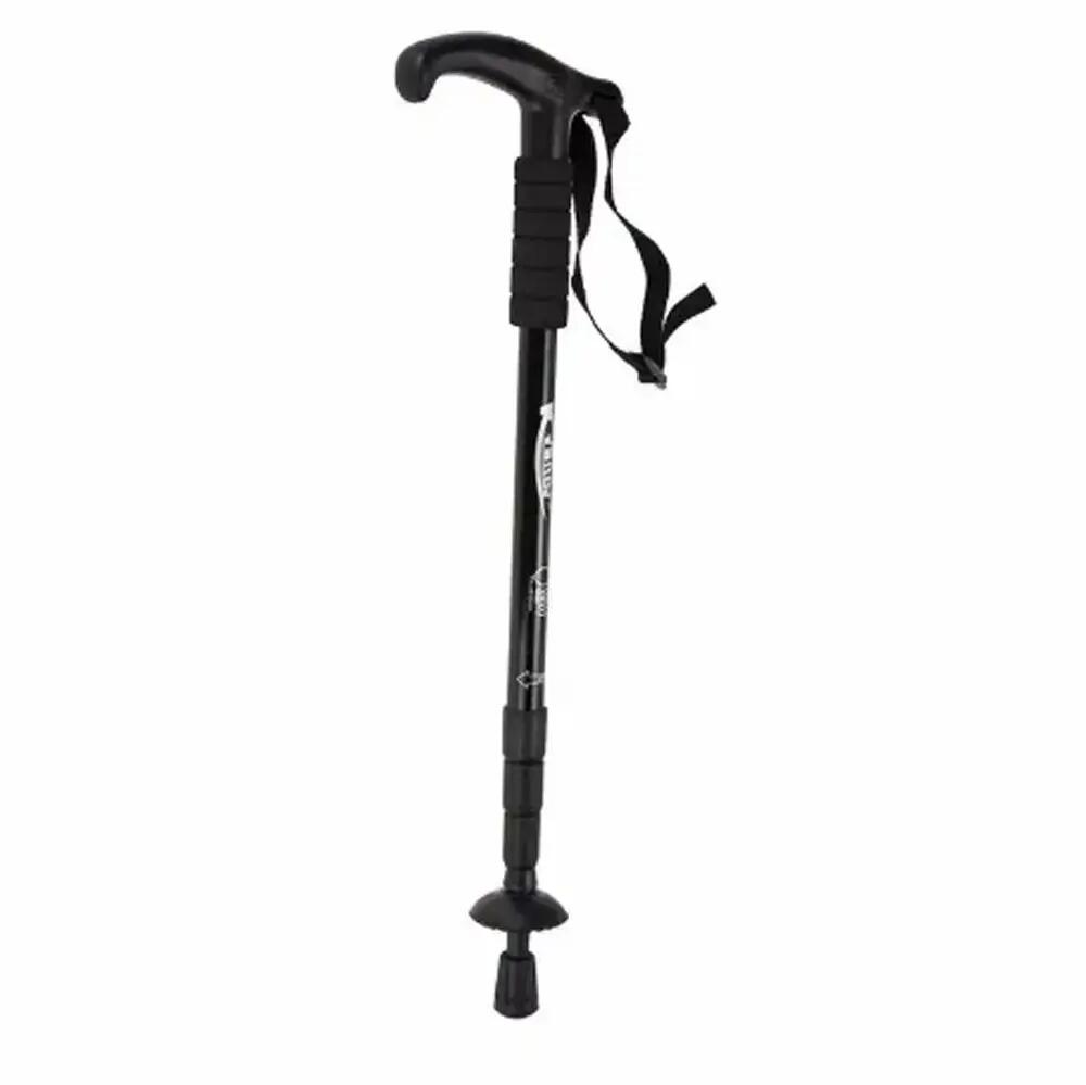 Bastón stick antishock altura regulable aluminio baston de apoyo negro 2/3