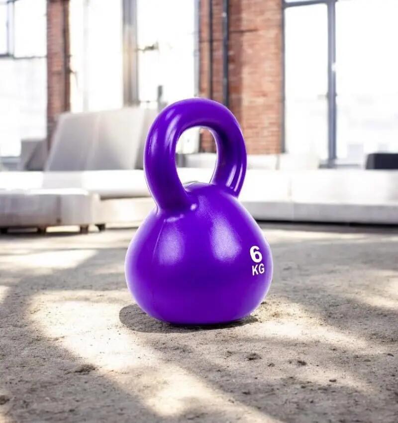 Mancuerna Pesa Rusa Kettlebell 6KG con Relleno de Arena y Mango Antideslizante 5/5