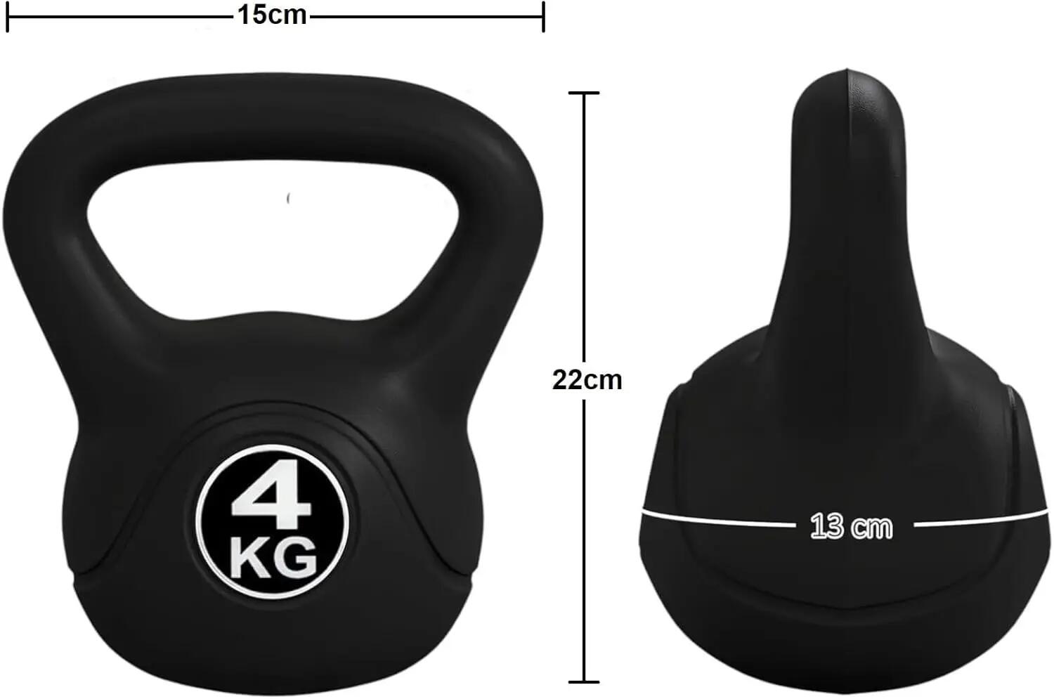 Pesa rusa de 4Kg Kettlebell Relleno de Arena con revestimiento de vinilo 3/4