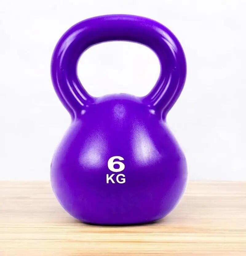Mancuerna Pesa Rusa Kettlebell 6KG con Relleno de Arena y Mango Antideslizante 4/5