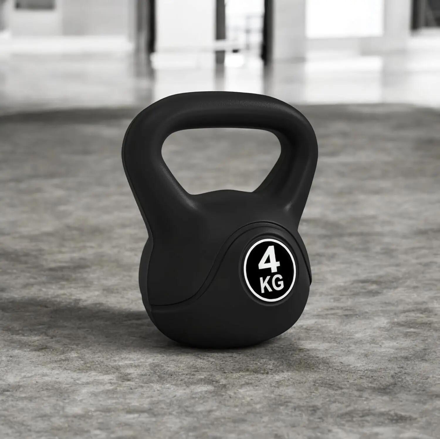 Pesa rusa de 4Kg Kettlebell Relleno de Arena con revestimiento de vinilo 2/4