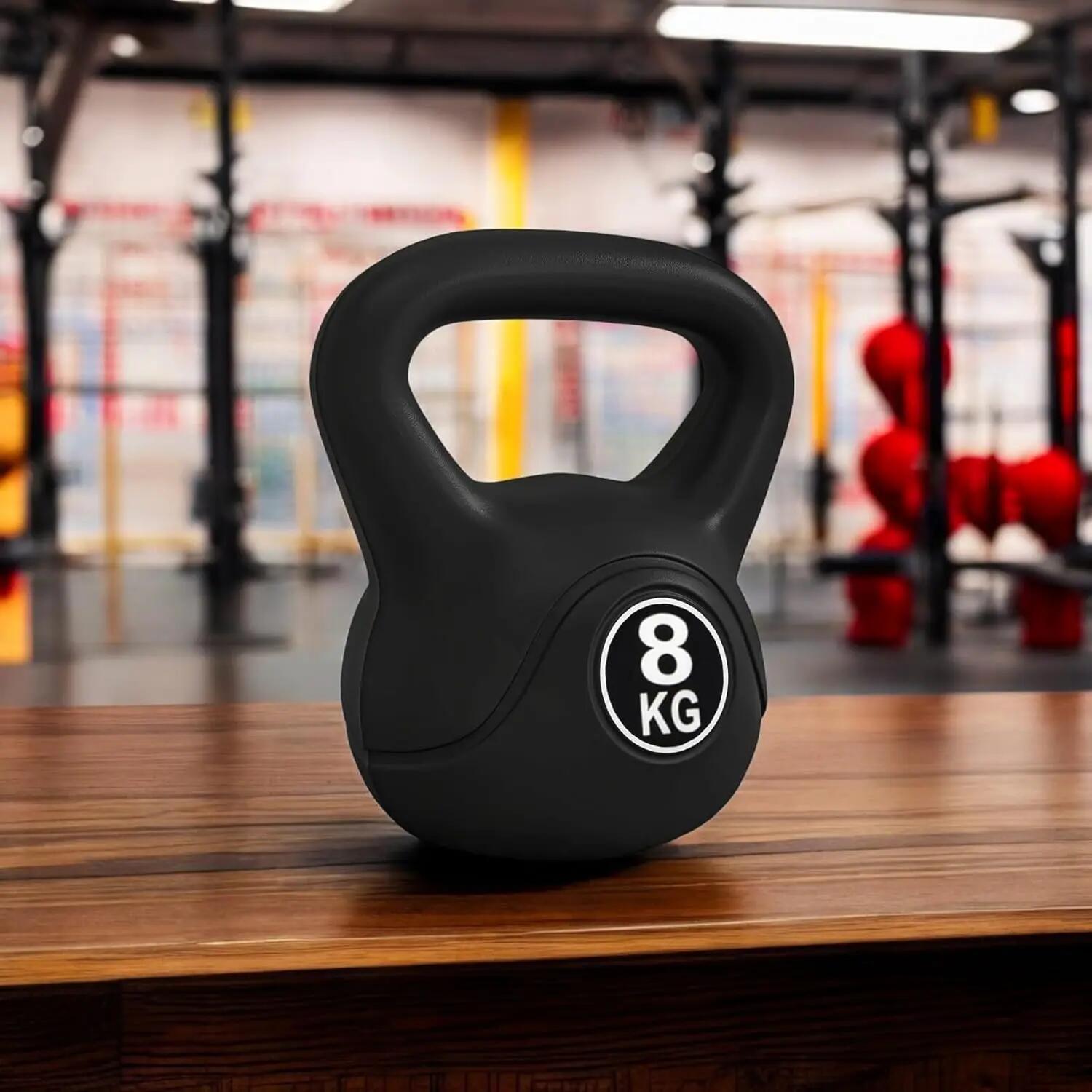 Pesa rusa de 8Kg Kettlebell Relleno de Arena con revestimiento de vinilo 5/5