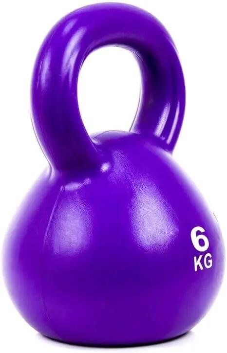 Mancuerna Pesa Rusa Kettlebell 6KG con Relleno de Arena y Mango Antideslizante 2/5