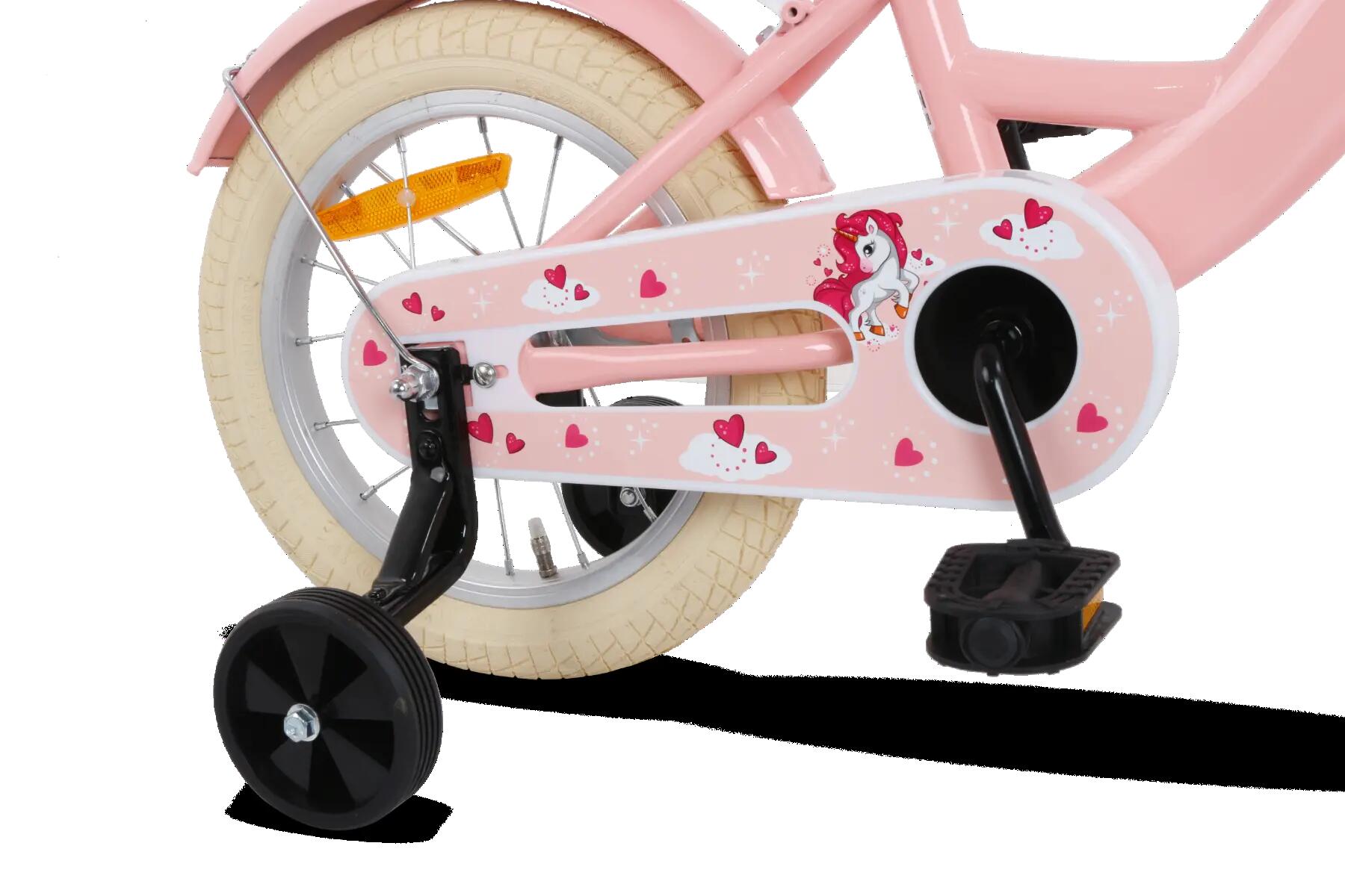 Dolly Meisjesfiets 14 inch - Kinderfiets 3-5 jaar - Fiets & Zijwieltjes - Roze 10/16