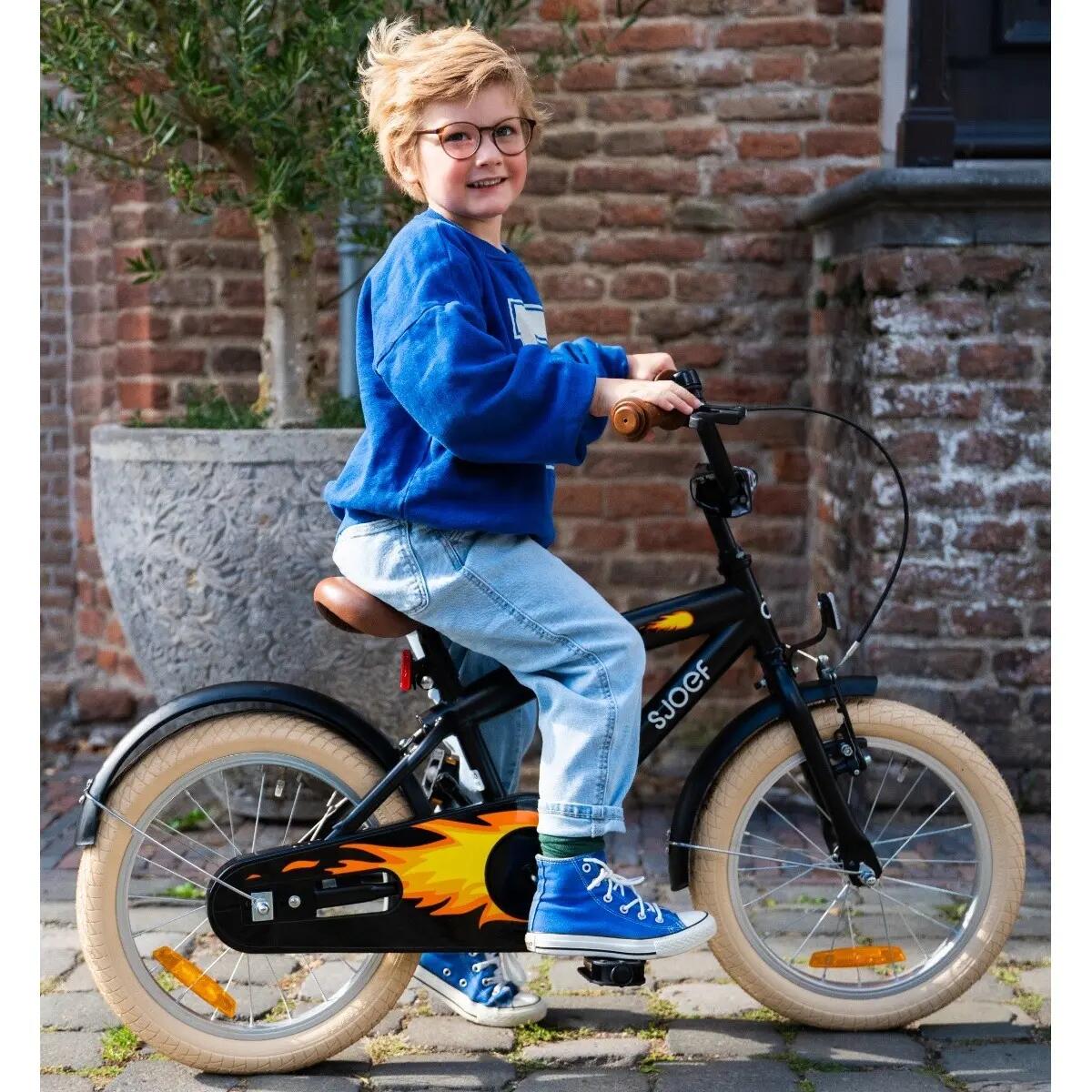 Cruise Jongensfiets 12 inch - Kinderfiets 2-4 jaar - Fiets & Zijwieltjes - Zwart 3/13