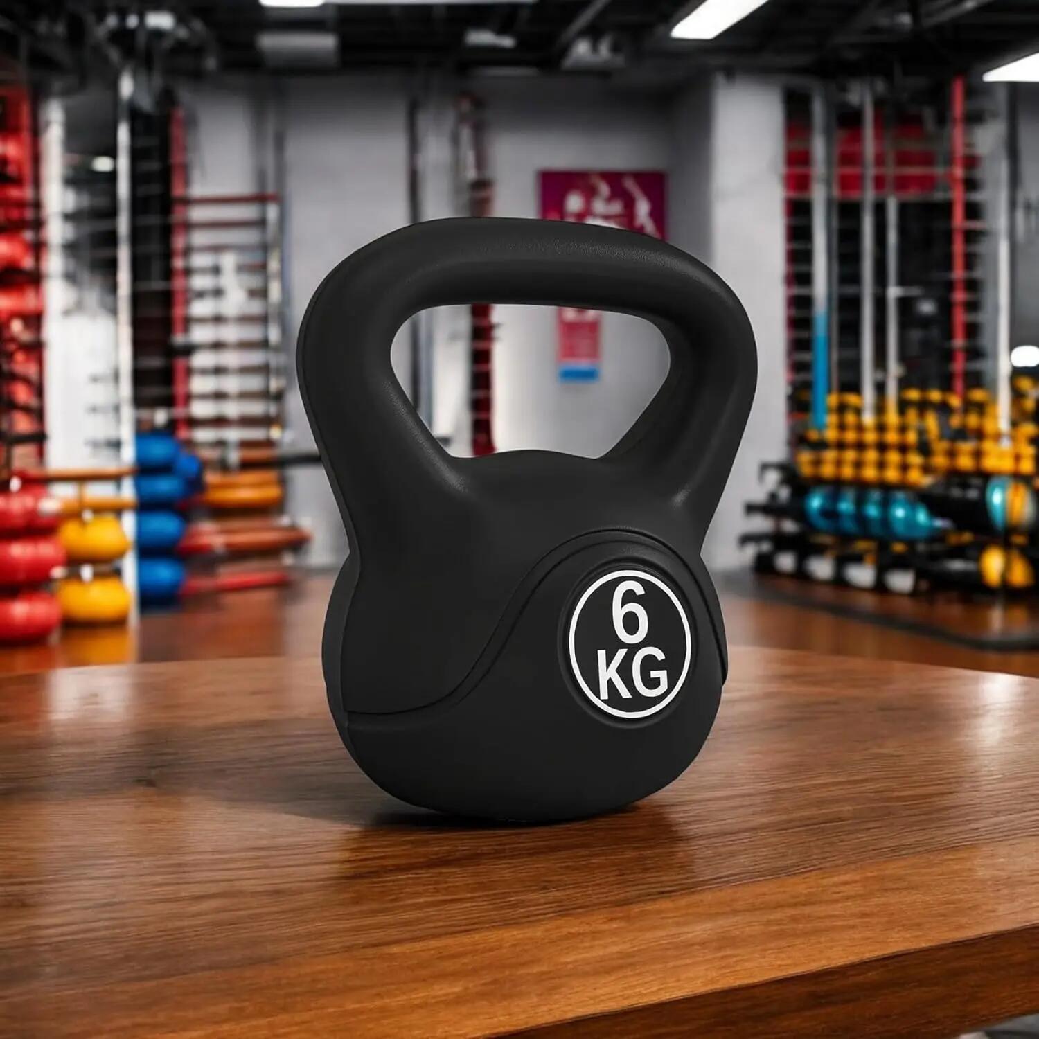 Pesa rusa de 6Kg Kettlebell Relleno de Arena con revestimiento de vinilo 2/6