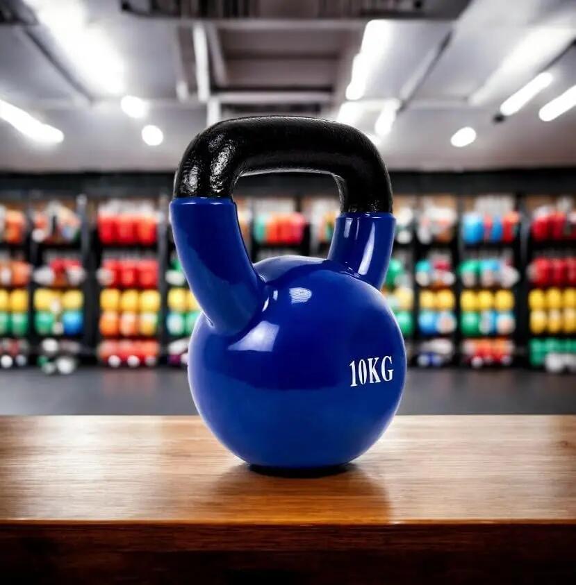 Mancuerna Pesa rusa Kettlebell de 10Kg de hierro con revestimiento de vinilo 6/7