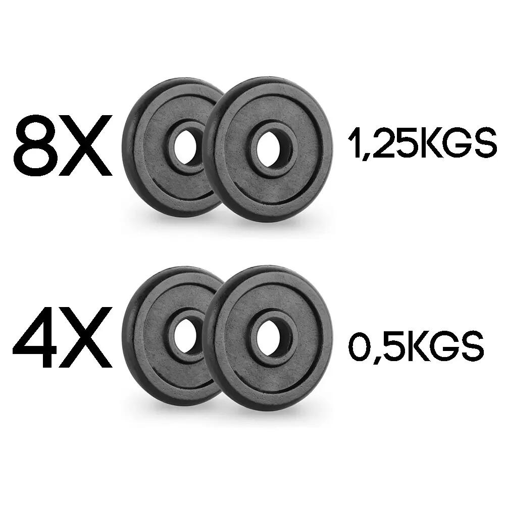 Mancuernas pesas de disco 15kg Total 7,5kg+7,5kg Fitness pesos metal 3/5