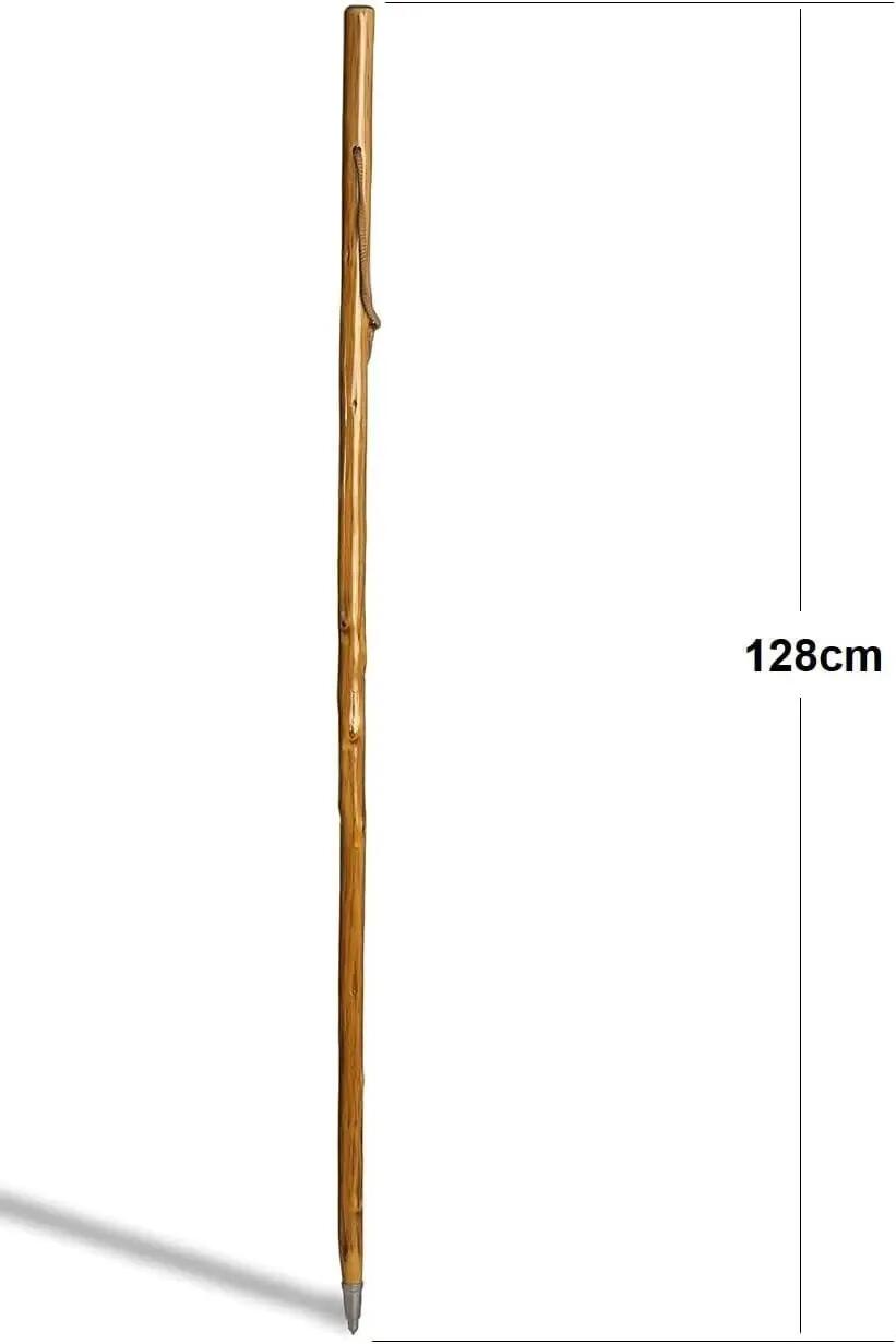 Bengala para caminhadas na montanha, bengala de madeira de castanheiro de 128 cm 3/5