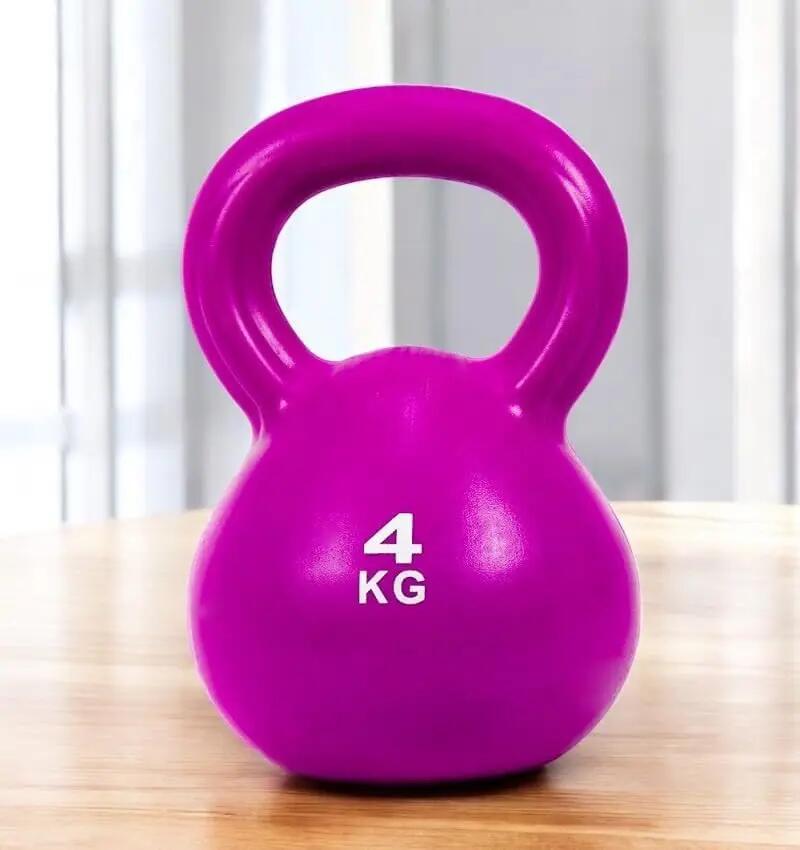 Mancuerna Pesa Rusa Kettlebell 4KG Antideslizante con Relleno de Arena 3/5