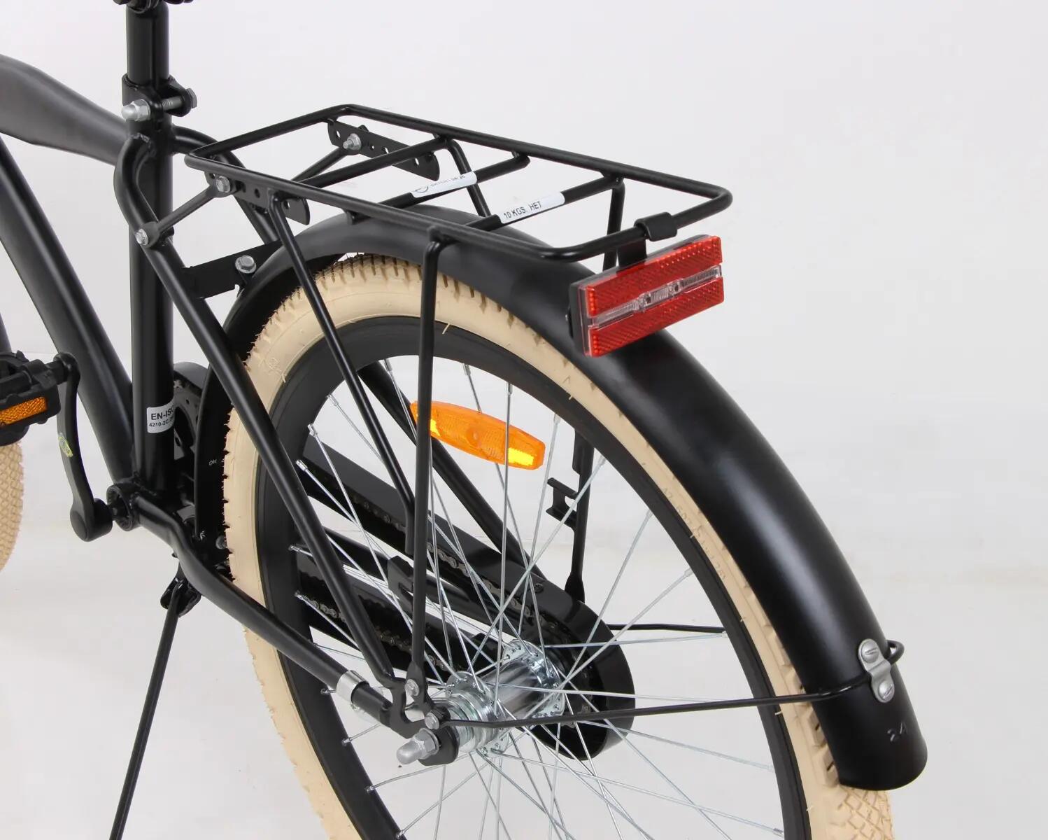 Urban Kinderfiets 24 inch - Jongensfiets 8-12 jaar - 85% afgemonteerd – Zwart 11/12