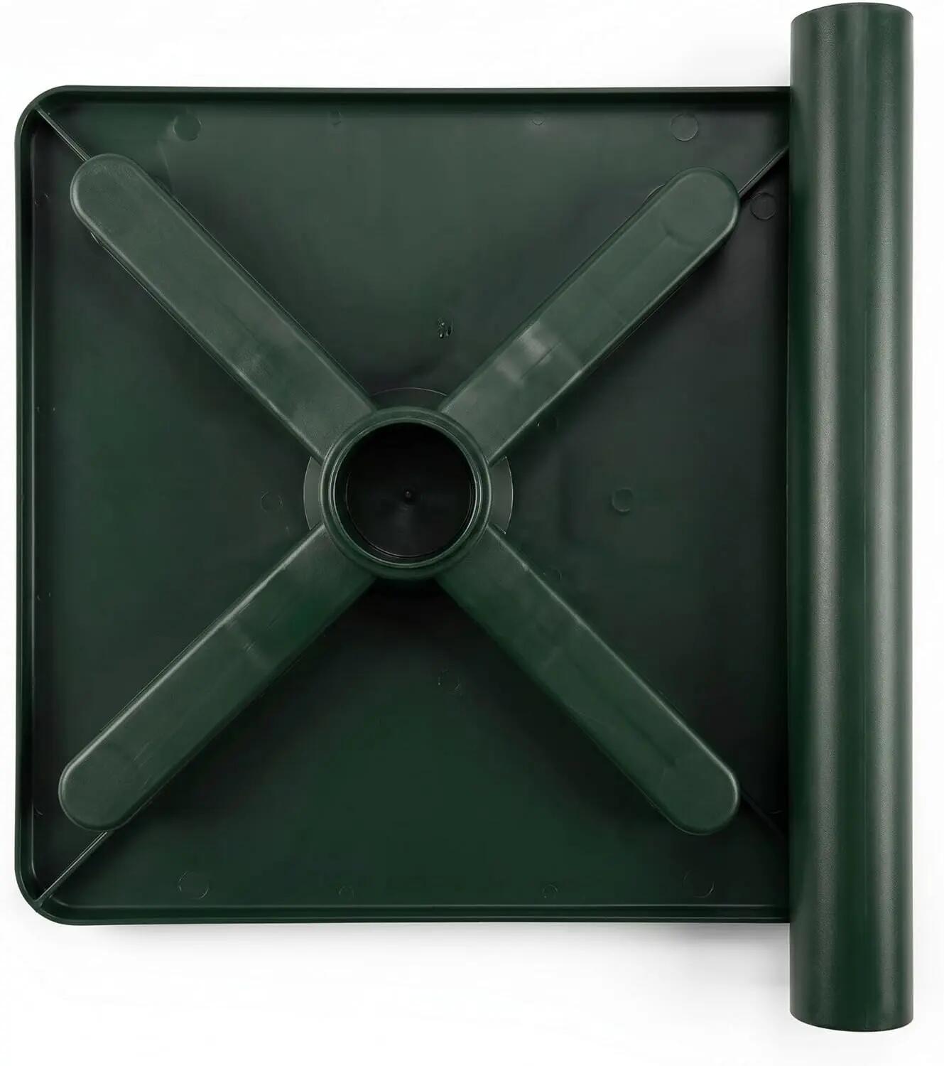 Mesa de Jardín Cuadrada de resina Exterior desmotable 60x60x72 cm, Verde 5/6