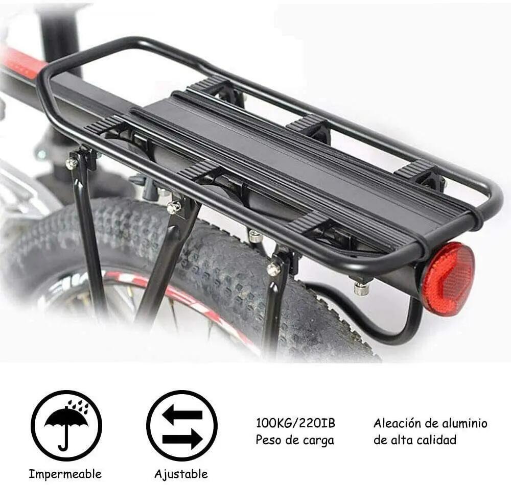 Transportin Bicicleta Porta equipajes Trasero Parrilla Bici Soporte Aluminio 3/7