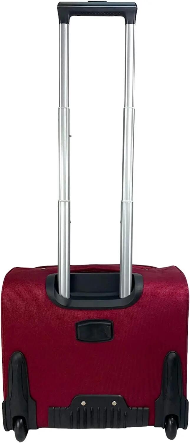 Maleta Trolley, Maletin con Ruedas y con 4 Compartimientos Rojo Granate 6/6