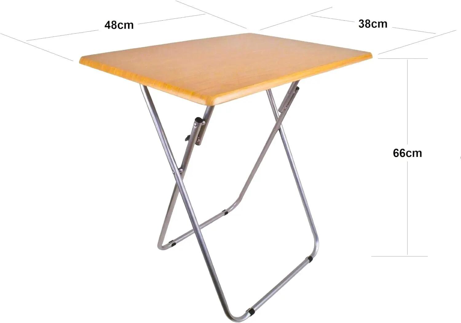 Mesa de apoio dobrável portátil retangular 48x38x66cm 3/5