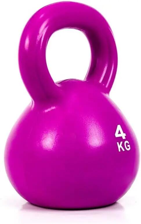 Mancuerna Pesa Rusa Kettlebell 4KG Antideslizante con Relleno de Arena 2/5