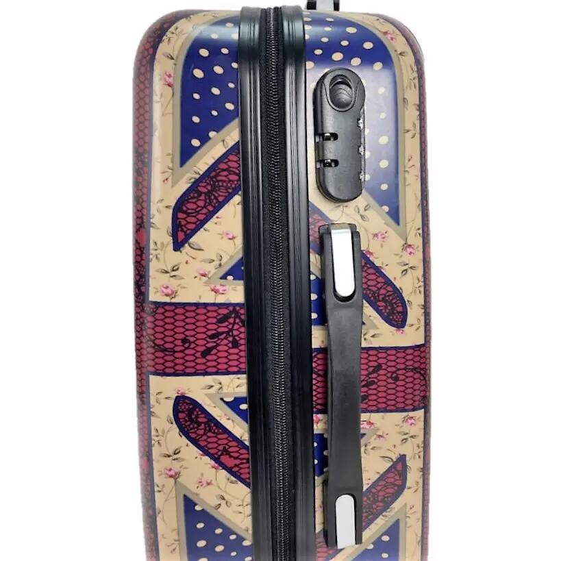 Maleta + Neceser rígida 4 Ruedas giratorias Inglaterra Azul 6/7