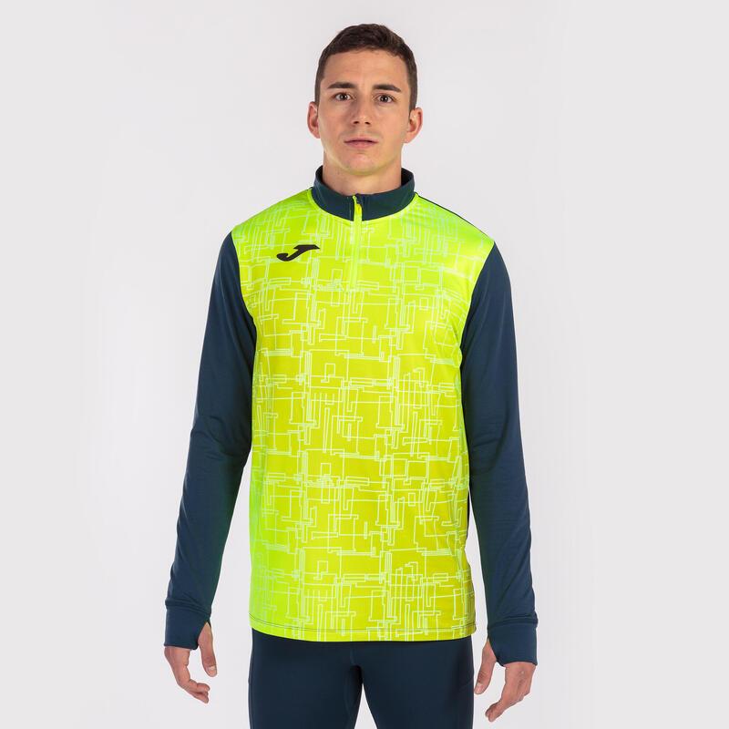 Sweat-shirt Homme Joma Elite viii bleu marine jaune fluo