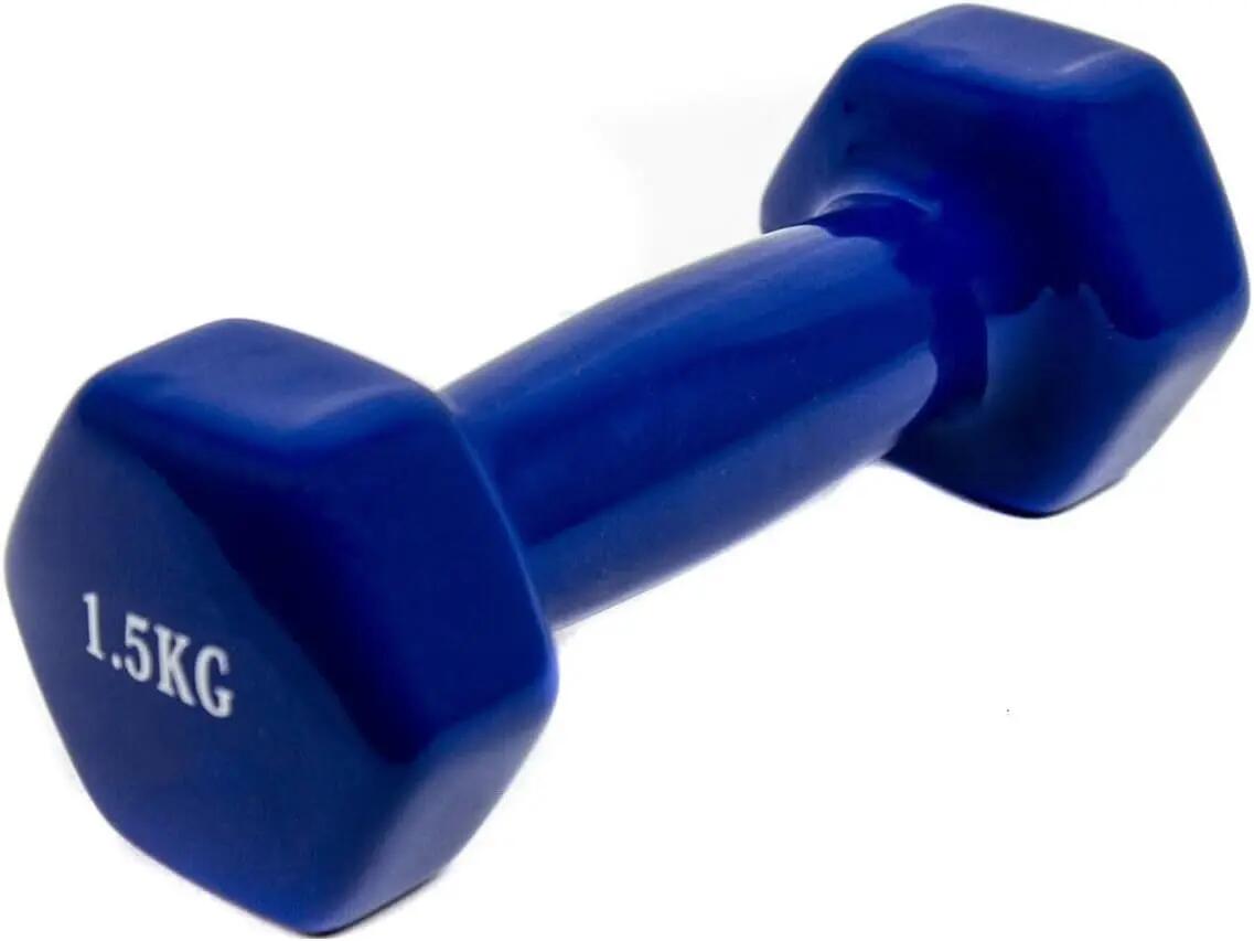 2X Mancuernas Pesas de 1,5kg Agarre Vinilo Suave musculacion color Azul 3/6