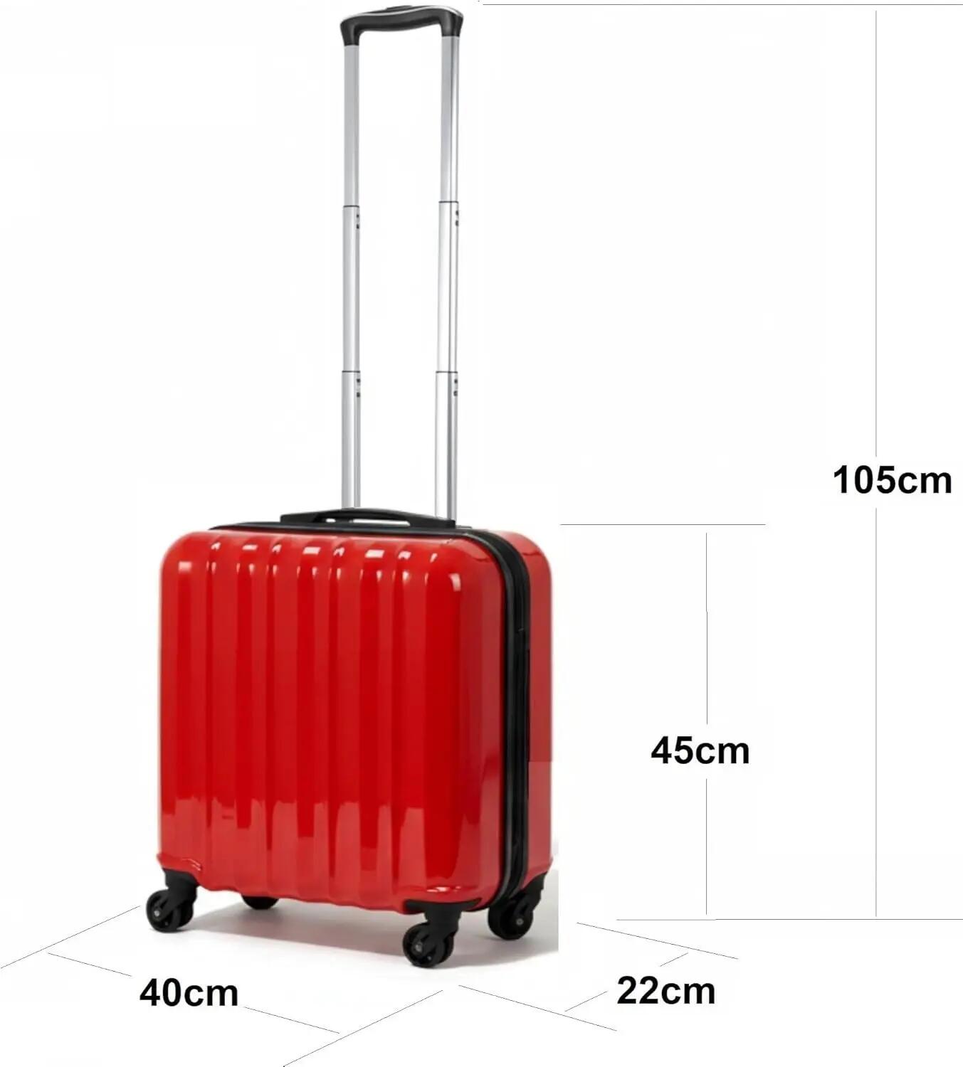 Maleta piloto con 4 Ruedas 360 y con 3 Compartimientos (Rojo) 5/7