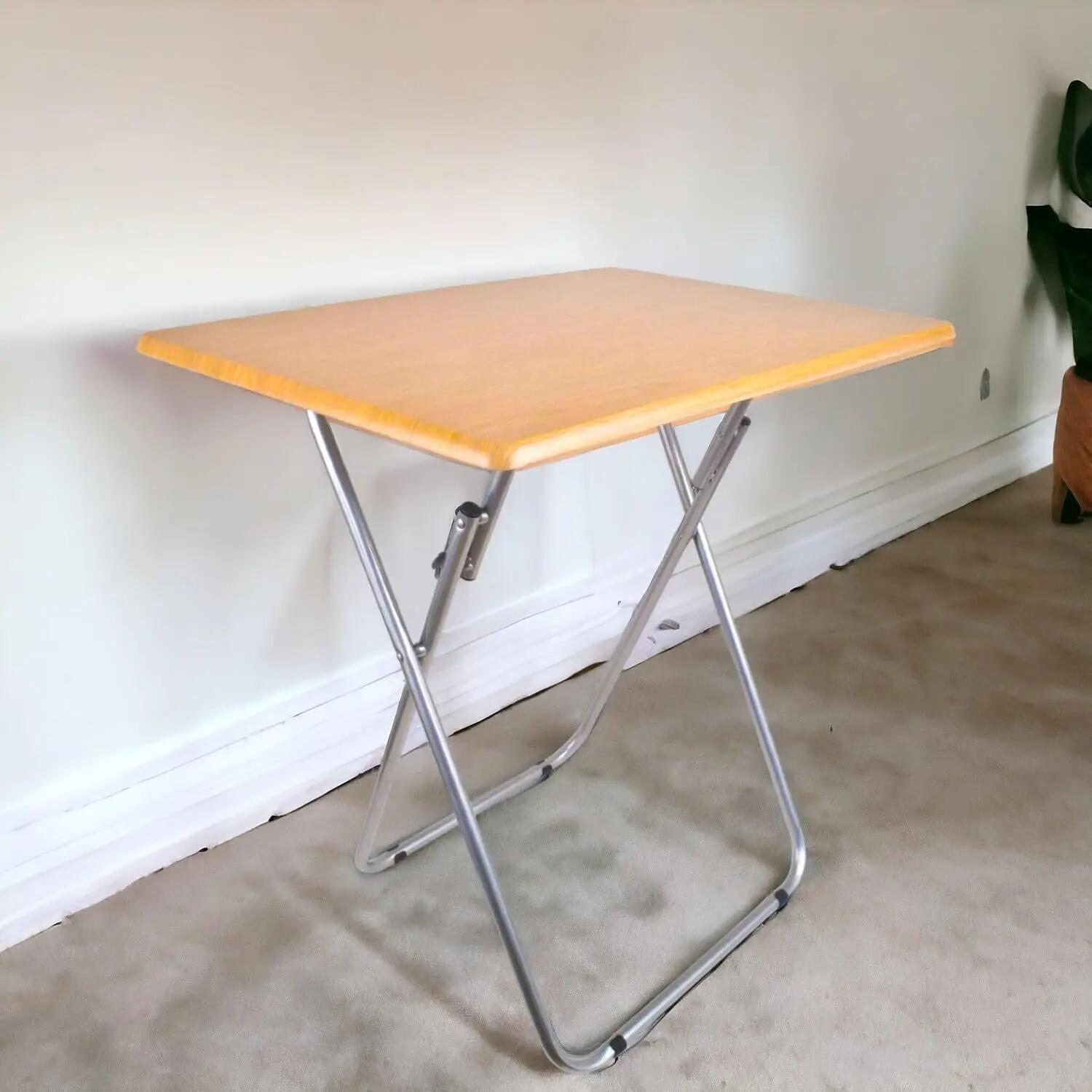 Mesa de apoio dobrável portátil retangular 48x38x66cm 2/5