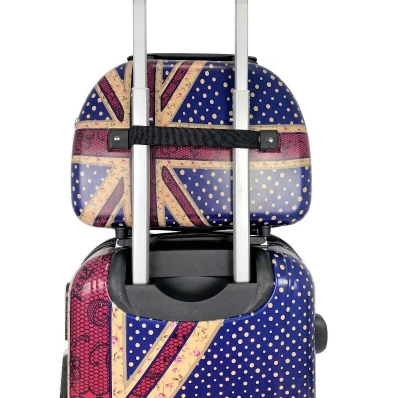 Maleta + Neceser rígida 4 Ruedas giratorias Inglaterra Azul 5/7