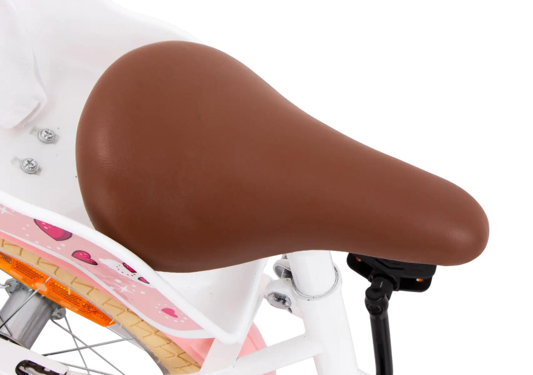 Dolly Meisjesfiets 16 inch - Kinderfiets 4-6 jaar - Fiets & Zijwieltjes – Wit 9/13