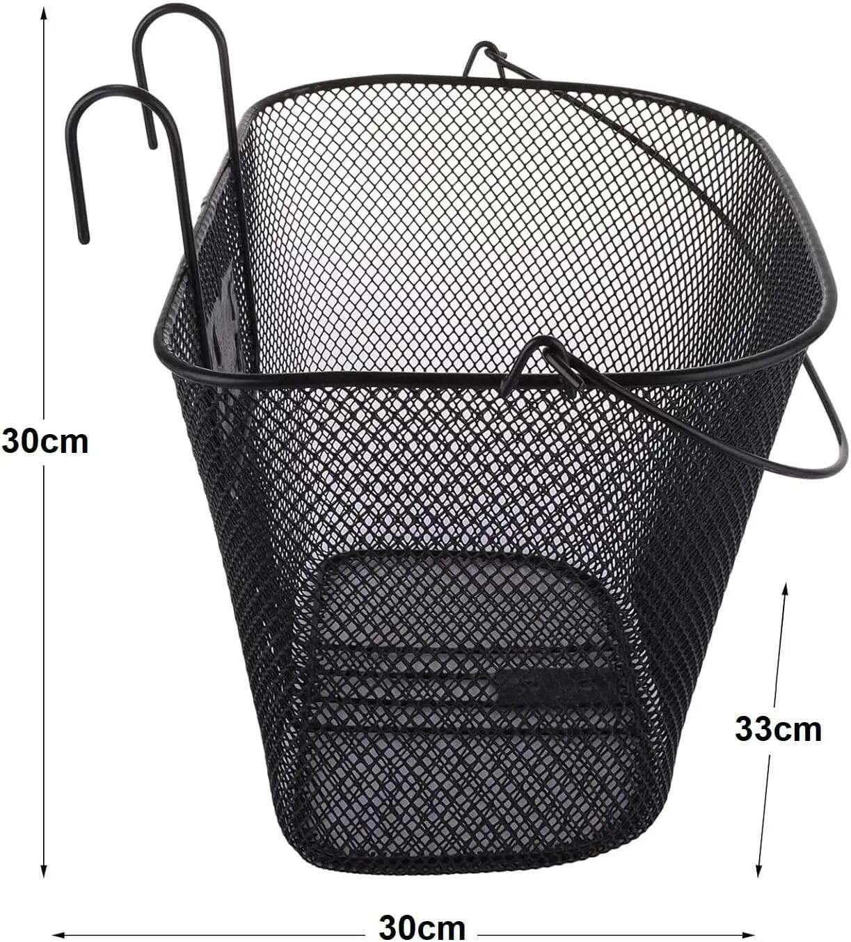 Cesta De Bicicleta Canasta Delantera Metalica Desmontable Altura Ajustable 3/5